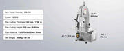 Bild in Galerie-Viewer laden, Amocart Commercial Electric Meat Bandsaw 650W 1800W Stainless Steel Countertop Bone Sawing Machine Frozen Fish Cutter for Pork
