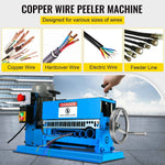 Amocart Electric Wire Stripping Machine 370W 1.5mm-38mm Cable Stripper Peeling 11 Channels & 10 Blades Removing Plastic Rubber