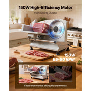 Bild in Galerie-Viewer laden, Amocart 6.7-8.7inch Meat Slicer Electric Deli Slicer Machine with two SUS420 Blades Food-Slicer for Meat Ham Baguett, Steak
