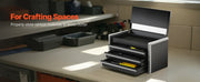 Charger l'image dans la visionneuse de galerie, Amocart 8.6in 3 Drawers Metal Tool Box Portable Tools Chest with Feet Pads &amp; Ball Bearing Powder Coated Tool Storage for Garage
