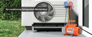Charger l'image dans la visionneuse de galerie, Amocart 3.5CFM 4CFM Single Stage Rotary Vane HVAC Air AC Vacuum Pump &amp; A/C Refrigerant Kit Manifold Gauge Set Air Conditioning
