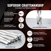 Bild in Galerie-Viewer laden, Amocart Helicoil Thread Repair Kit SAE Metric Rethreading Tool Kit HSS Drill Bits Thread Inserts Breakoff Installation Tools
