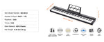 Amocart 88 Key Digital Piano Keyboard Semi Weighted Keys Full Size Electric Portable Keyboard Piano Set 1000Tones for Beginners