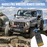 Bild in Galerie-Viewer laden, Amocart 4500lbs ATV/UTV Electric Winch Nylon/Steel Rope Winch with Wireless/Wired Remote for Truck Car Towing Jeep Off-Road SUV
