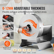 Bild in Galerie-Viewer laden, Amocart Electric Vegetable Slicer 0-12mm Thickness Adjustable Commercial Slicer Machine Convertible to Manual Food Cutter

