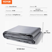 Charger l'image dans la visionneuse de galerie, SucceBuy Heavy Duty Tarp Waterproof Tear Proof Poly Plastic Tarps Cover Multi-Purpose Outdoor Tarpaulin with Grommets for Truck
