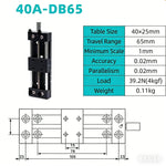 High Precision Manual Slide Table - 1D/2D X-Axis Linear Screw Displacement Stage for Experiments