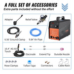 SucceBuy Plasma Cutter 50Amp Non-Touch Pilot Arc Air Cutting Machine 110V/220V Dual Voltage IGBT for Cut Copper Stainless Steel