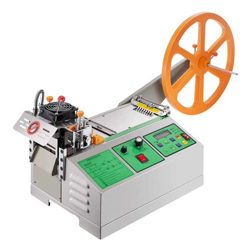 Amocart Automatic Webbing Cutting Machine Hot Cold Ribbon Cutting Machine with Adjustable Temperature LCD Display for Shoelaces