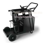 CustomizableWelder Cart with 360° Swivel Wheels Heavy Duty Rolling Welder Cart for Mig P Amocart Welding Cart 2-Tier 4 Drawers