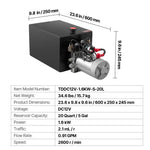 SucceBuy Hydraulic Power Unit 3200 PSI Max Relief Pressure & 0.91GPM Flow Rate with Metal Reservoir for Dump Trailer Car Lifting