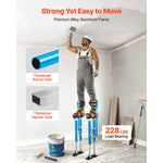 SucceBuy 228 lbs Drywall Stilts 24.2–40.3In Adjustable Aluminum Painter Stilts Non-Slip Rubber Feet Dual Spring Shock Absorption