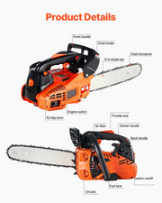 Charger l'image dans la visionneuse de galerie, Amocart Gas Chainsaw Gasoline Powered Chain Saw Handheld Cordless Petrol Chainsaws for Tree Wood Branch Cutting Tree Trimming
