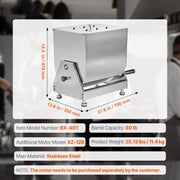 Bild in Galerie-Viewer laden, Amocart Manual Meat Mixer 80L Tilt Tank Processing Equipment(Mixing Max 80LBS) Stainless Steel Mixer w/ Lid Handle Gear Reducer
