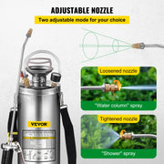 Load image into Gallery viewer, 4-12L Hand Powered Sprayer Stainless Steel Watering Spraying Sprinkling Atomizer Pump Home Ground Garden Cleaning Sprayer
