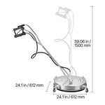 Amocart Pressure Washer Surface Cleaner PE/Stainless Steel Pressure Washer Attachments with 4 Wheels for Concrete Patio Deck