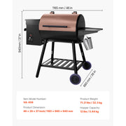 Bild in Galerie-Viewer laden, WiFi App-Controlled Pellet Grill, Amocart BBQ Smoker with LCD Controller for Camping
