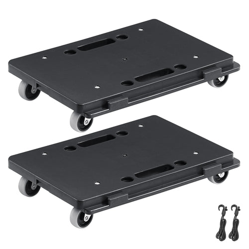 Amocart 2 Pack Furniture Mover Pallet Trolley 500 lbs Each Count with 4 Wheels Small Flat Dolly Cart for Industrial Machinery