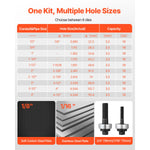 SucceBuy Knockout Punch Set 1/2 to 2 in SLUG-Buster Ratchet Knockout Set for Aluminum Mild steel Fiberglass Plastics 6 Die Sizes