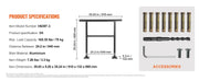 Bild in Galerie-Viewer laden, Amocart Outdoor Handrail 165LBS Load Aluminum  36 x 35\" Outdoor Stair Railing  Handrail Fits 2-3 Steps with Screw K for Home
