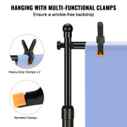 Charger l'image dans la visionneuse de galerie, Amocart 10 x 10 ft Heavy Duty Backdrop Stand Height Adjustable Photography Backdrop Stand for Party Wedding Display Exhibition
