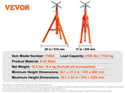 Charger l'image dans la visionneuse de galerie, Amocart Pipe Stand 2500LBS Heavy Duty Pipe Jack Stands 27.2-52 Height Adjustable V Head Pipe Stand Steel Folding Jack Stand
