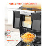 SucceBuy Snowflake Ice Machine 44/88/132/176LBS/24H Snowflake Ice Maker with Stainless Steel Blade Tank for Home Small Gathering