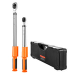 SucceBuy Digital Torque Wrench Set 2 Pieces1/2 3/8 Inch Drive 72-Tooth ±2% Torque Wrench w/Preset Value Buzzer LED Motorcycle
