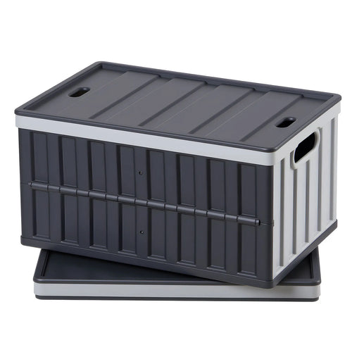 Amocart 2/3Packs 65L Plastic Collapsible Storage Bins Stackable Folding Crates Containers Space-Saving Basket for Home Organize
