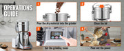 Bild in Galerie-Viewer laden, Amocart 150-2500g Electric Grain Mill Grinder Commercial Swing Spice Grinders for Dry Herbs Grains Spices Cereals Coffee Corn
