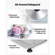 Charger l'image dans la visionneuse de galerie, Amocart 200W Meat Slicer 7.5" Electric Deli Slicer with 2 SUS420 Blades &amp; 0-0.6" Adjustable Thickness for Frozen Meat Ham Steak
