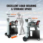CustomizableWelder Cart with 360° Swivel Wheels Heavy Duty Rolling Welder Cart for Mig P Amocart Welding Cart 2-Tier 4 Drawers