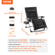 Charger l'image dans la visionneuse de galerie, Amocart Zero Gravity Chair Zero Gravity Recliner Lounge Chair Adjustable Anti Gravity Chair with Cushion Footrest and Cupholder
