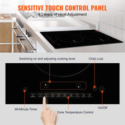 Charger l'image dans la visionneuse de galerie, Amocart 2 Burners Electric Induction Cooktop Stove Hob Built-in Burner Cooker Sensor Touch Control Magnetic Cooker Hot Plate
