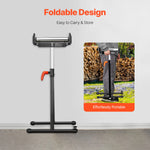 SucceBuy Roller Stand 250lbs/135lbs LBC Adjustable Height with 11.5in Polished Steel Roller Head Woodworking Extension Support