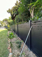 Modern Rustproof Aluminum Fence Slat Fence Panel Powder Coated Privacy Fence For Outdoor Yard Easy Installation Durable Design
