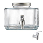 SucceBuy Beverage Dispenser 0.8Gal. Drink Dispensers for Party Glass Juice Dispenser with No-Drip Spigot and Lid for Restaurants