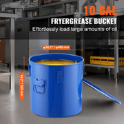 Charger l'image dans la visionneuse de galerie, Amocart 10 Gal Fryer Grease Bucket Carbon/Stainless Steel Rust-Proof Coat Transport Container Lock Clips Filter Bag for Hot Oil
