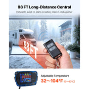 Charger l'image dans la visionneuse de galerie, Amocart 8KW Diesel Air Heater DC12-24V Diesel Parking Heater with Remote Control, Pre-Heating Function, for RV, Truck, Camper
