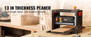 Load image into Gallery viewer, SucceBuy Electric Thickness Planer Benchtop 13inch Wood Planer with 3 Blades Two Speed 15-Amp 2000W for DIY Woodworking Planing
