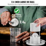 Charger l'image dans la visionneuse de galerie, Amocart 60mm Ice Ball Press Maker Spherical Whiskey Tray Mould Bubble-Free Making Mold Crystal Ice Ball Box for Bar Cocktail
