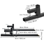 Amocart 43" Clamp on Pallet Forks 2000lbs Tractor Bucket Forks Heavy Duty Pallet Forks for Tractor Attachment Skid Steer