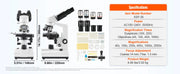 Bild in Galerie-Viewer laden, Amocart Compound Trinocular Microscope 40X-2500/40X-5000X Magnification Lab Microscope w/ LED Illumination &amp; External Interface
