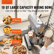 Charger l'image dans la visionneuse de galerie, Amocart 10L/14L/28.5L/18.7L Commercial Food Mixer Commercial Stand Mixer with 3 Adjustable Speeds 550W 1100W Dough Mixer
