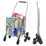 Amocart 88lbs Folding Shopping Cart Light-weight Storage Stair Climbing Utility Cart with Wheels Outdoor Travel Picnic Handcart