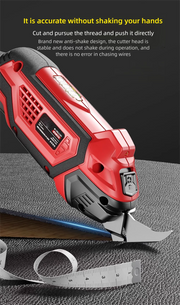 Load image into Gallery viewer, Cordless Electric Scissors 2 Blades Portable 4V Shears for Fabric Cloth Leather Cardboard Carpet DIY USB Cutting Tool 11000RPM
