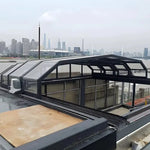 Any Size Custom Reinforced Aluminum Pool Cover Telescopic Push Pull Wind Frost Resist Villa Courtyard Outdoor Pool Protect Roof
