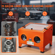 Bild in Galerie-Viewer laden, Amocart 25/40/60 Gallon Sandblasting Cabinet Portable Benchtop Sand Blaster with Blasting Gun Nozzles for Stain Rust Removal
