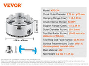 Load image into Gallery viewer, Amocart Metal Lathe Chuck 4-Jaw 2.75" or 3.75" Diameter Turning Machine Accessories Self-centering Tool for Precision Machining
