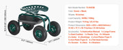 Bild in Galerie-Viewer laden, Amocart Garden Scooter with Seat 2in1 Rolling Garden Cart w/ Storage Bin Supports up to 227lbs Outdoor Wagon w/ Handle for Yard
